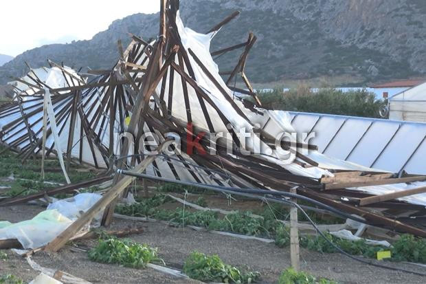 Ιεράπετρα: Ανεμοστρόβιλος σάρωσε τα θερμοκήπια – Οι αγρότες σε απόγνωση (εικόνες,βίντεο)